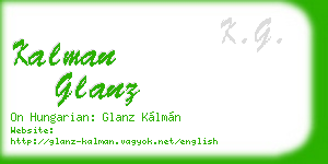 kalman glanz business card